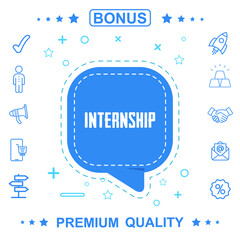 Internship icon in speech bubble