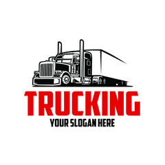 Trucking Company logo. Premium vector logo design isolated