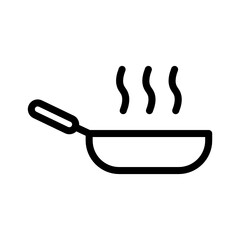 frying pan icon, cooking, kitchen utensil vector