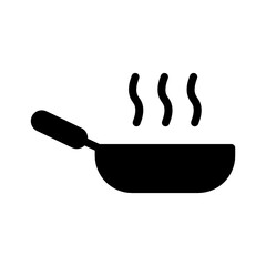 frying pan icon, cooking, kitchen utensil vector