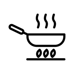 frying pan icon, cooking, kitchen utensil vector