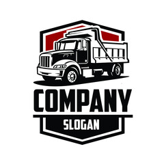Dump truck logo vector isolated. Good for transport business