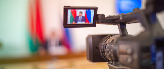 press conference of the union of Russia and Belarus.