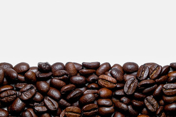 coffee in beans on a white background