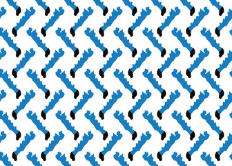 Vector texture background, seamless pattern. Hand drawn, blue, black, white colors.
