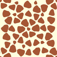 Giraffe fur seamless pattern, tropical animal skin texture
