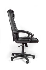 Office executive leather chair on a white background