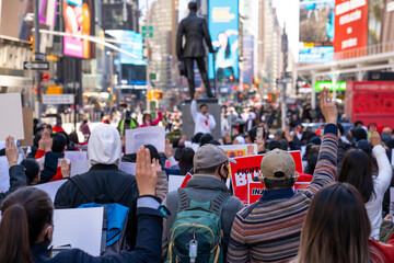 Myanmar military coup protest manhattan, NY 3/20/21