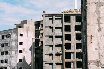 廃墟のクローズアップ