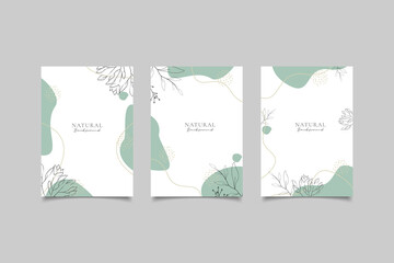 set of four banners organic botanical cover