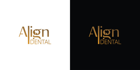 logo align dental simple and modern