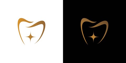 Modern elegant and professional dental icon logo