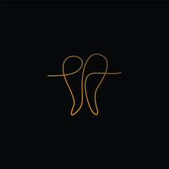 Modern elegant and unique dental icon logo