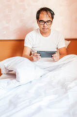 Adult Man Using Tablet Device