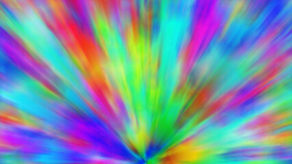 Color neon gradient. Tie Dye Watercolor Background. Moving abstract blurred background. The colors vary with position. Multicolored spectrum. 3d illustration