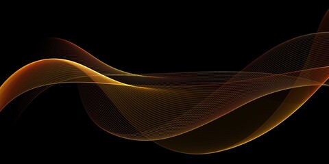 Abstract Golden soft waves background