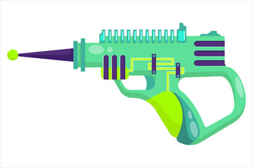 vector clip art blaster. a vivid illustration of an unusual alien weapon. energy weapons for computer games.