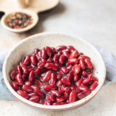 red beans canned healthy meal ketogenic or paleo diet portion on the table top view copy space food background rustic 