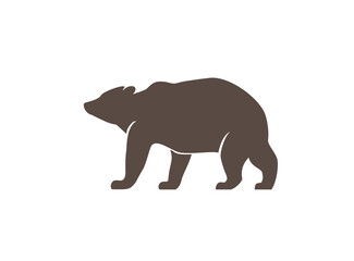 bear silhouette logo design vector