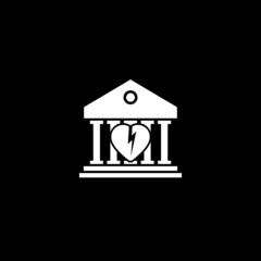 Divorce icon isolated on dark background