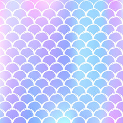 Holographic scale background with gradient mermaid.