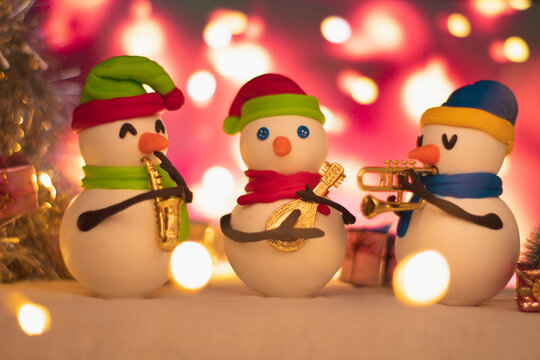 Coral de bonecos de neve