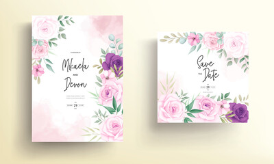 Beautiful wedding invitation designs with beautiful flower ornaments