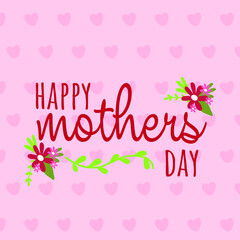 Mother's Day holiday cute pink lettering