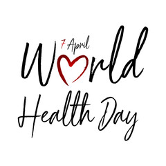 7 april world health day concept design vector illustration