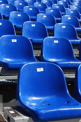 Fototapeta premium Blue Seats On Stadium