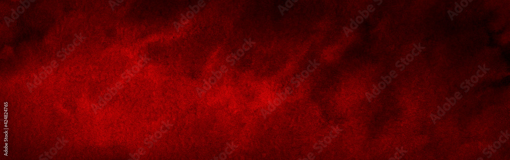Wall mural black red abstract background with copy space for design. wide banner. panorama.