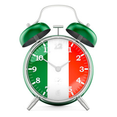 Alarm clock with flag of Ireland, 3D rendering