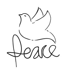 Nice peace message symbol