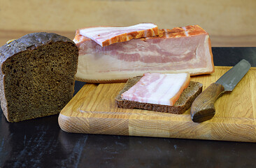 Brisket sandwich on a close-up.