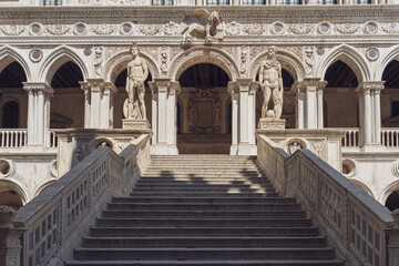 Fototapeta na wymiar Giant's Stairway of the Doge's Palace, Venice, Italy