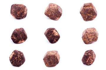 Collection of stone mineral garnet