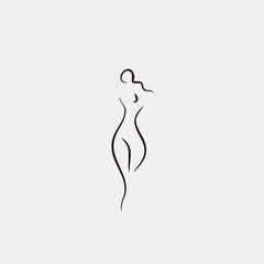 silhouette of a woman logo design