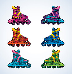 Roller Skate. Vector drawing