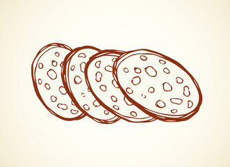 Sausage. Vector drawing