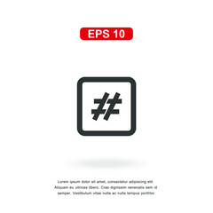 Fototapeta premium web icon hastag sign isolated on white background. Simple vector illustration.