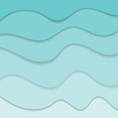 Background with waves of the sea, template for splash. Blue, brown and yellow are trendy pastel shades for summer designs.