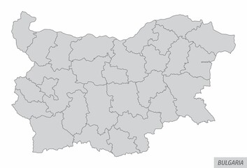 Fototapeta premium Bulgaria administrative map
