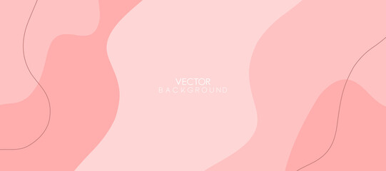 Trendy pink organic background. Abstract pattern design in modern style for banner, text space, web, card, media promotion and wallpaper. Vector