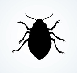 Beetle. Larva. Vector drawing