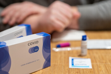 Covid 19 Home serological test, rapid blood test for detection of IgM and IgG antibodies to corona...