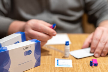 Covid 19 Home serological test, rapid blood test for detection of IgM and IgG antibodies to corona...