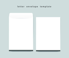 letter envelope template paper empty document mockup office