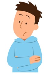 見上げる1・男性1