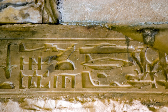 Abydos Helicopter heiroglyphic carvings