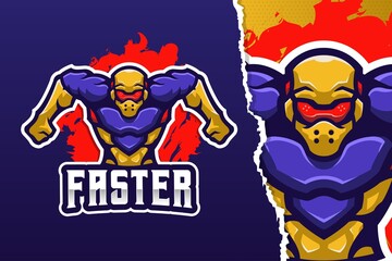 The Fast Man Mascot Logo Template